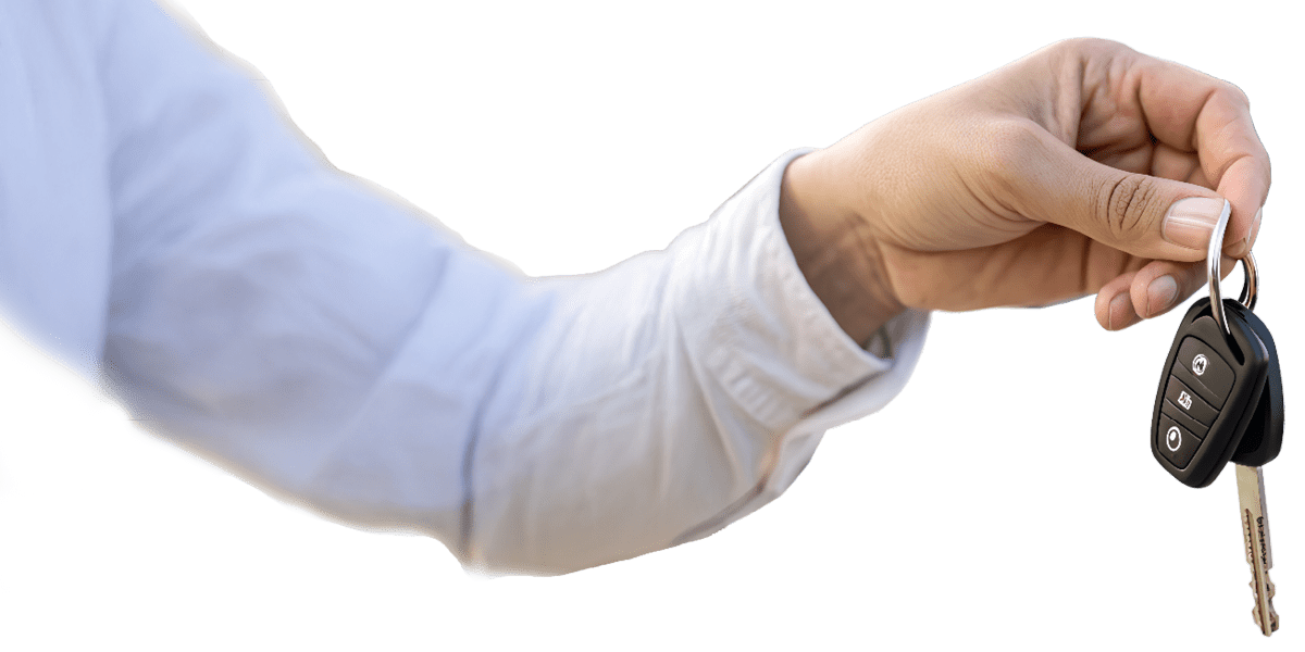 Hand mit Autoschlüssel